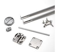 EVOTRADE Kit enderezador de puertas para armarios - Barra Tendi puerta + Kit de fijación - Altura a elegir (2496 mm)