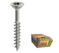 Evotrade Tornillos Torx total o parcialmente roscados para madera Panelvit TX autorroscantes sin pretaladrado, lubricados, anticorrosión + Incluye un bit T20 por paquete (4,5 x 80 mm - 200 unidades)