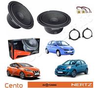 EvoTuning Kit 2 Cajas Altavoz Woofer Hertz C165L Delanteras Nissan Micra 2002