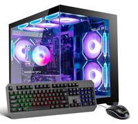 Evounic PC de escritorio para juegos - Ryzen 7 5800X hasta 4.7GHz, Radeon RX 6600 XT 8GB GDDR6, 16GB DDR4 RAM, 1TB NVMe SSD, WiFi 6 y BT 5.4, 9× ventiladores ARGB, fuente de alimentación de 650 W