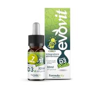 EVOVIT Vitamina D3 KIDS Gotas 400 UI (10 µg) por gota, Alta Biodisponibilidad, 6 Meses (180 dosis) - Niños desde 3 años, Inmunidad, Huesos, Fácil dosificación, Sin Azúcares, Gluten, Lactosa