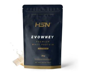 Evowhey HSN - 2Kg Chocolate Blanco - Concentrado de Proteína de Suero, Whey Protein Concentrate (WPC), Batido de Proteínas Whey, Proteina en Polvo