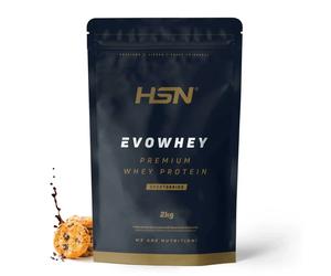 Evowhey HSN - 2Kg Chocolate y Galletas - Concentrado de Proteína de Suero, Whey Protein Concentrate (WPC), Batido de Proteínas Whey, Proteina en Polvo