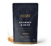 Evowhey & Oats de HSN | Sabor Galletas Crema 2 Kg = 40 Tomas | Prote?na Whey con Harina de Avena | Ideal para Desayunos o Meriendas | Bajo en Az?car |