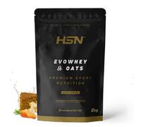 Evowhey & Oats de HSN | Sabor Tarta de Zanahoria y Pl?tano 2 Kg = 40 Tomas | Prote?na Whey con Harina de Avena | Ideal para Desayunos o Meriendas | Ba