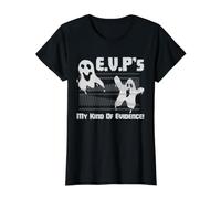 EVP Ghost Hunting Evidence Paranormal Investigador Humor Camiseta gráfica económica, Mujer, Negro, S