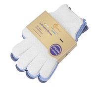 Evridwear Guantes exfoliantes para ducha para hombre y mujer, guantes de baño de doble textura, removedor de células muertas, para spa en casa, masaje, con lazo para colgar (3 pares)