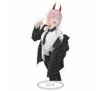 EVRNSAD Figura de acrílico Anime Premium para Chainsaw Man, 16cm Figura Anime Soporte de Acrílico De Dos Caras Colección Juego decoración de Mesa,23