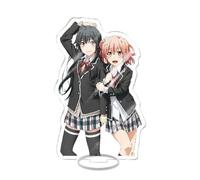 EVRNSAD Figura de acrílico Anime Premium para My Youth Romantic Comedy Is Wrong, As I Expected, 15cm Figura Anime Soporte de Acrílico De Dos Caras Colección Juego decoración de Mesa,3