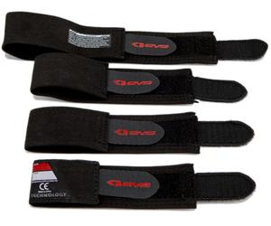 EVS Axis Pro/Sport Reemplazo de rodilleras Velcro sujetador, negro-rojo, tamaño L para Hombres