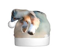 EVSvcxz Border Collie - Gorro unisex para fiesta de Navidad, gorro de Papá Noel para adultos, sombrero de invierno de felpa