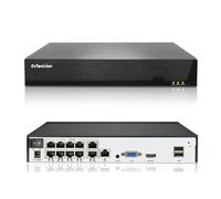 Evtevision 10CH 4K PoE NVR Grabadora de Sistema de Vigilancia CCTV de 8MP, Soporte de videovigilancia 8MP/5MP/4MP/1080p HD cámara IP, Acceso Remoto,Detección de Personas(Sin HDD)