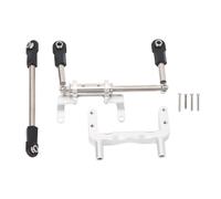 EVTSCAN 1/10 RC Servo Mount Hydraulic Direction Link Alejo de Aluminio Ligero Amortiguación Ajustable SCX10 (Argent)