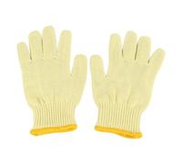 EVTSCAN 1 par de guantes de horno de fibra de aramida de doble capa 300 ℃ guantes flexibles de punto resistentes a altas temperaturas para hornear (24cm / 9.4in L)