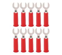 EVTSCAN 10 Uds J.20019 6mm Conector de inserción en Forma de U Resistente a Alta presión Y Conector Tipo Banana para Equipos industriales electrónicos (Red)