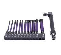 EVTSCAN 12 brocas de cabeza hexagonal con extremo de bola, vástago hexagonal de 1/4 pulgadas, juego de brocas de llave hexagonal con extremo de bola, acero de aleación S2 con