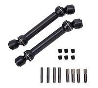 EVTSCAN 2 pcs Accesorios de Eje de transmisión CVD de Metal Negro para Axial SCX10/CC01/D90/D110 1/10 RC Car