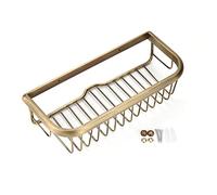 EVTSCAN 30cm Carrito de ducha montado en la pared Estante de baño Soporte de champú de ducha de latón macizo Cesta de almacenamiento con barra de toalla