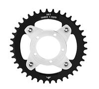 EVTSCAN 38T Electric Bike Chainring and Adapter Premium Aluminum Alloy CNC Cutting Lightweight Scratch Resistant for Bafang Central Drive Motor BBS01 (Black)