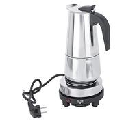 EVTSCAN 450ml cafetera Moka de Acero Inoxidable, cafetera eléctrica de 450ml, Juego de Calentador para cafetera, Enchufe de la UE 220-240V
