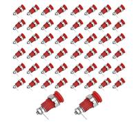 EVTSCAN 50 Uds. Accesorios de Prueba eléctrica de Alto Rendimiento con Conector Banana Chapado en Oro para una Amplia aplicación (Red)