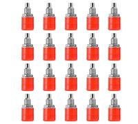 EVTSCAN Adaptador Hembra DE Cobre Enchufe DE PLÁTANO Chapado Equipo ELECTRÓNICO 20PCS (Red)