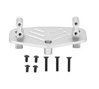 EVTSCAN Aleación de Aluminio Dirección del servo Soporte Base de Soporte de Baja Densidad Resistencia Resistente de Desgaste Long Long Lave LMT Modificación de Camiones Partes (Silver)