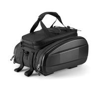 EVTSCAN Bike Saddle Bags Rear Rack For Mountain Riding Travel Bike Trunk Saddle Seat Bag Carrier with Reflector (Black 31L (Expandable))