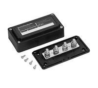 EVTSCAN Bloque de distribución de energía M8, Terminal de Tornillo, Barra colectora DC 48V 300A, Barco portátil para automóvil (Black)