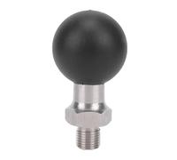 EVTSCAN Cabezal de bola de 1,5 pulgadas con varilla roscada de acero inoxidable de 1/2 rosca, montaje de bola de goma, uso con biela y base