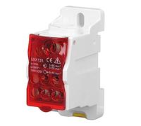 EVTSCAN Caja de distribución de Carril DIN, Bloque de terminales eléctrico Universal, Conector de Cable de alimentación, Caja de Conexiones 690V 125A (Red)