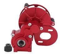 EVTSCAN Capa de transmisión Central Duradera Caja de Cambios de Acero Metal Gear actualización SCX10 RC Car 1/10 Piezas de vehículo de Control Remoto (Red)