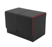 EVTSCAN Card Cape Deck Box Premium PU Cuero Magnético Almacenador de Almacenamiento del Soporte de la Carcasa Se Adapta a 160 Cartas Tarot Trading Decoración Elegante Hogar de la Oficina (Black Red)