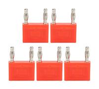 EVTSCAN Conector Doble Banana Plug Chapado para Cables DE Altavoz 5PCS (Red)