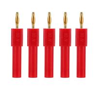EVTSCAN Conector Tipo Banana de conversión de 2 mm a 4 mm Conectividad Fuerte Buena conductividad Conector Tipo Banana de conversión de 5 Piezas Multiusos para Varios Dispositivos 5 (Red)