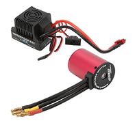 EVTSCAN Conjunto Combinado de Motor ESC sin escobillas para Coche RC, Piezas de actualización, universalmente Compatible, Alto par, Carcasa de Aluminio Impermeable para Carreras 1/10 2S