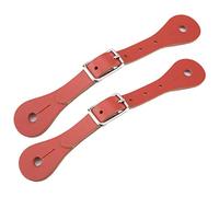 EVTSCAN Correa de espuela, 1 par de Accesorios de Correa de Caballo Resistentes y duraderos, Correa de espuela Ecuestre de Cuero Genuino Hecha a Mano(marrón)