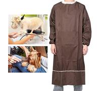 EVTSCAN Delantal de Aseo para Mascotas, Delantal antisuciedad Impermeable Unisex, Delantal de peluquería para Mascotas de Manga Larga, Suministros de Limpieza para Bata