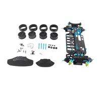 EVTSCAN Diseño del Marco de Parachoques de chasis de Fibra de Carbono TT01/TT01E RC Car Modelo Azul Black 4WD Fun Racing