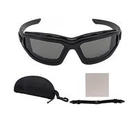 EVTSCAN GAFAS ANTINIEBLA A PRUEBA DE UV LENTES DE DOBLE CAPA PROTECCIÓN PARA LOS OJOS A PRUEBA DE RAYONES GAFAS DESMONTABLES CON CORREA (Black)