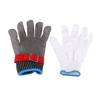 EVTSCAN GUANTE DE MALLA RESISTENTE A CORTES DE ACERO INOXIDABLE SS304 HERRAMIENTA DE PROTECCIÓN DE CARNICERO PARA EL TRABAJO DE SEGURIDAD PARA MERCADOS INDUSTRIALES Y DE PROCESAMIENTO DE