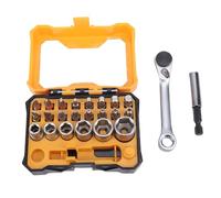 EVTSCAN Juego de destornilladores de tubo con llave de trinquete multifunción de 24 piezas Mini llave de trinquete de doble cabeza para montaje y mantenimiento de muebles