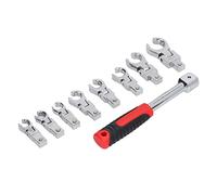 EVTSCAN Juego de llaves reemplazables, llave de torsión giratoria de 180° con cabeza flexible y mango, ideal para entusiastas del bricolaje