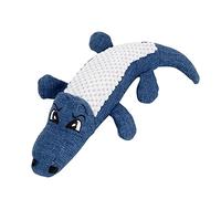 EVTSCAN Juguete chirriante para Mascotas, Juguetes para Perros, simulación con Forma de cocodrilo, Peluche, Resistente a Las mordeduras, Juguetes vocales para Perros y Mascotas molares(Azul)