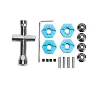 EVTSCAN Kit de Cubo hexadecimal de la Rueda de Aluminio de la aleación y la actualización Universal para el Auto arrma sentón 1/10 RC RC (Blue)
