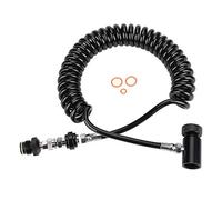 EVTSCAN Kit de línea remota, Marcador de Paintball Válvula de conexión de Cilindro de Bobina remota Manguera de Paintball Manguera corrugada con válvula de Encendido/Apagado Remoto