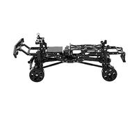 EVTSCAN Kit de Marco de chasis de automóvil de aleación de Aluminio con Cubos de Rueda para sCX24 C10 1/24 RC Car (Noir)