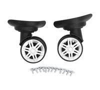 EVTSCAN Moldia de Equipaje Part de Repuesto Negro 360 Grados Madera Universal Castor Trolley Luggage Wheels para Viajes Seguros estables