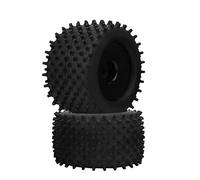 EVTSCAN Neumático de Coche RC, neumático de Goma de 155 mm Piezas de Mejora de Rueda de Cubo de 82 mm para Monster Truck 1/8 RC Racing Car