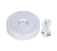 EVTSCAN Pantalla LED Base colorida Colorida Rotante Cristal Botella Botella Joyería USB RGB para exhibición